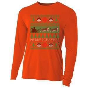 Christmas Siberian Husky Dog Funny Husky Ugly Christmas Meaningful Gift Cooling Performance Long Sleeve Crew