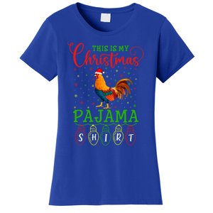 Chicken Santa Hat Xmas Light This Is My Christmas Pajama Gift Women's T-Shirt