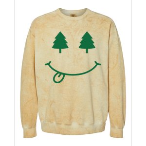 Christmas Smiley Holiday Colorblast Crewneck Sweatshirt