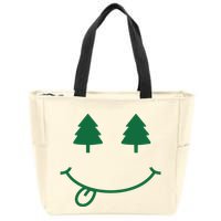 Christmas Smiley Holiday Zip Tote Bag