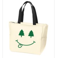 Christmas Smiley Holiday Zip Tote Bag