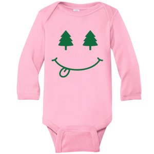 Christmas Smiley Holiday Baby Long Sleeve Bodysuit