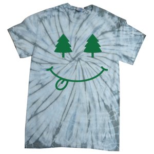 Christmas Smiley Holiday Tie-Dye T-Shirt