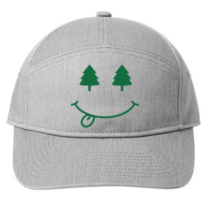 Christmas Smiley Holiday 7-Panel Snapback Hat