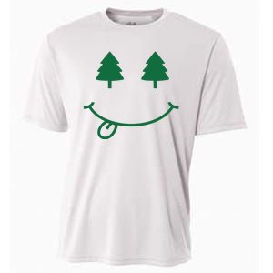 Christmas Smiley Holiday Cooling Performance Crew T-Shirt