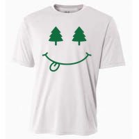 Christmas Smiley Holiday Cooling Performance Crew T-Shirt