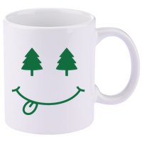 Christmas Smiley Holiday 11oz C Handle Ceramic Mug
