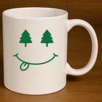 Christmas Smiley Holiday 11oz C Handle Ceramic Mug
