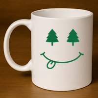 Christmas Smiley Holiday 11oz C Handle Ceramic Mug