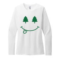 Christmas Smiley Holiday Womens CVC Long Sleeve Shirt