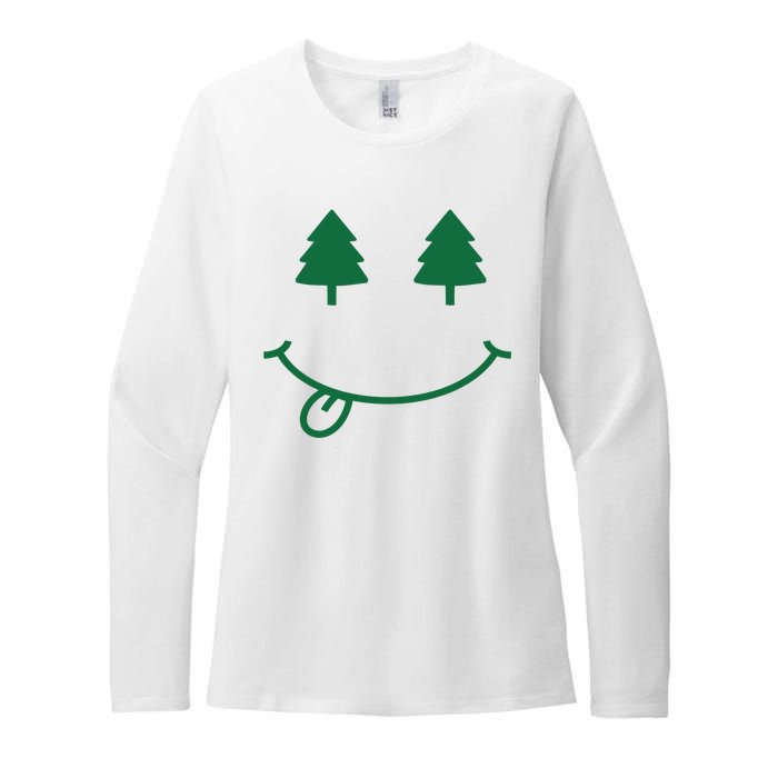 Christmas Smiley Holiday Womens CVC Long Sleeve Shirt