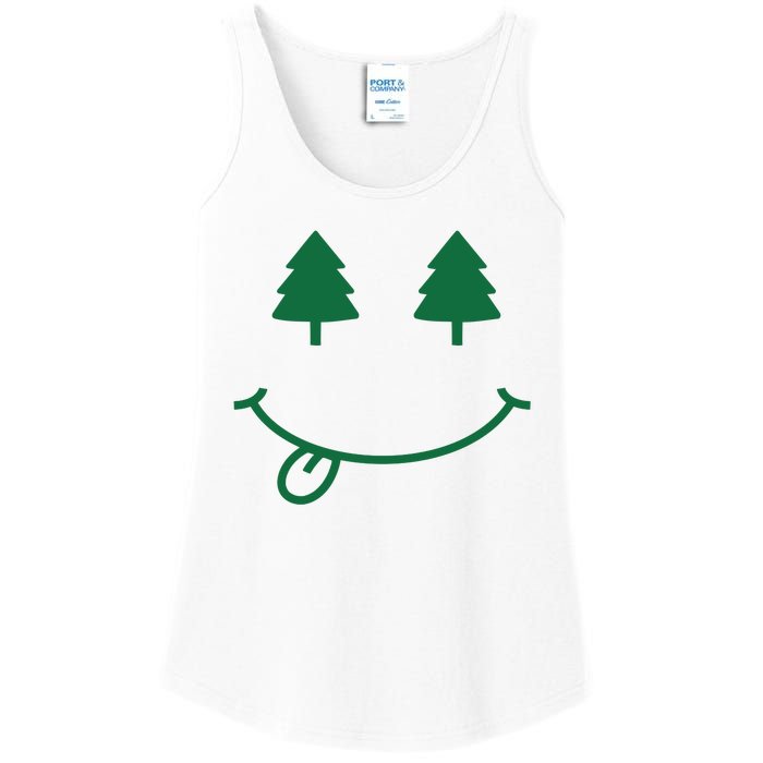 Christmas Smiley Holiday Ladies Essential Tank