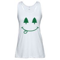 Christmas Smiley Holiday Ladies Essential Flowy Tank