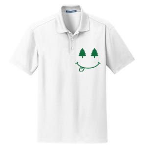 Christmas Smiley Holiday Dry Zone Grid Polo