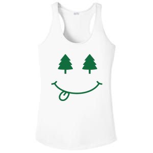 Christmas Smiley Holiday Ladies PosiCharge Competitor Racerback Tank