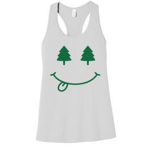 Christmas Smiley Holiday Women's Racerback Tank