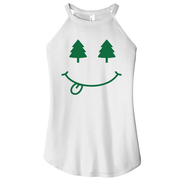 Christmas Smiley Holiday Women's Perfect Tri Rocker Tank