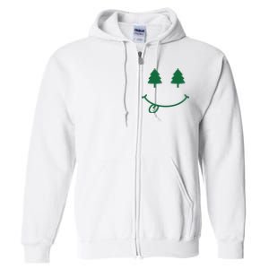 Christmas Smiley Holiday Full Zip Hoodie