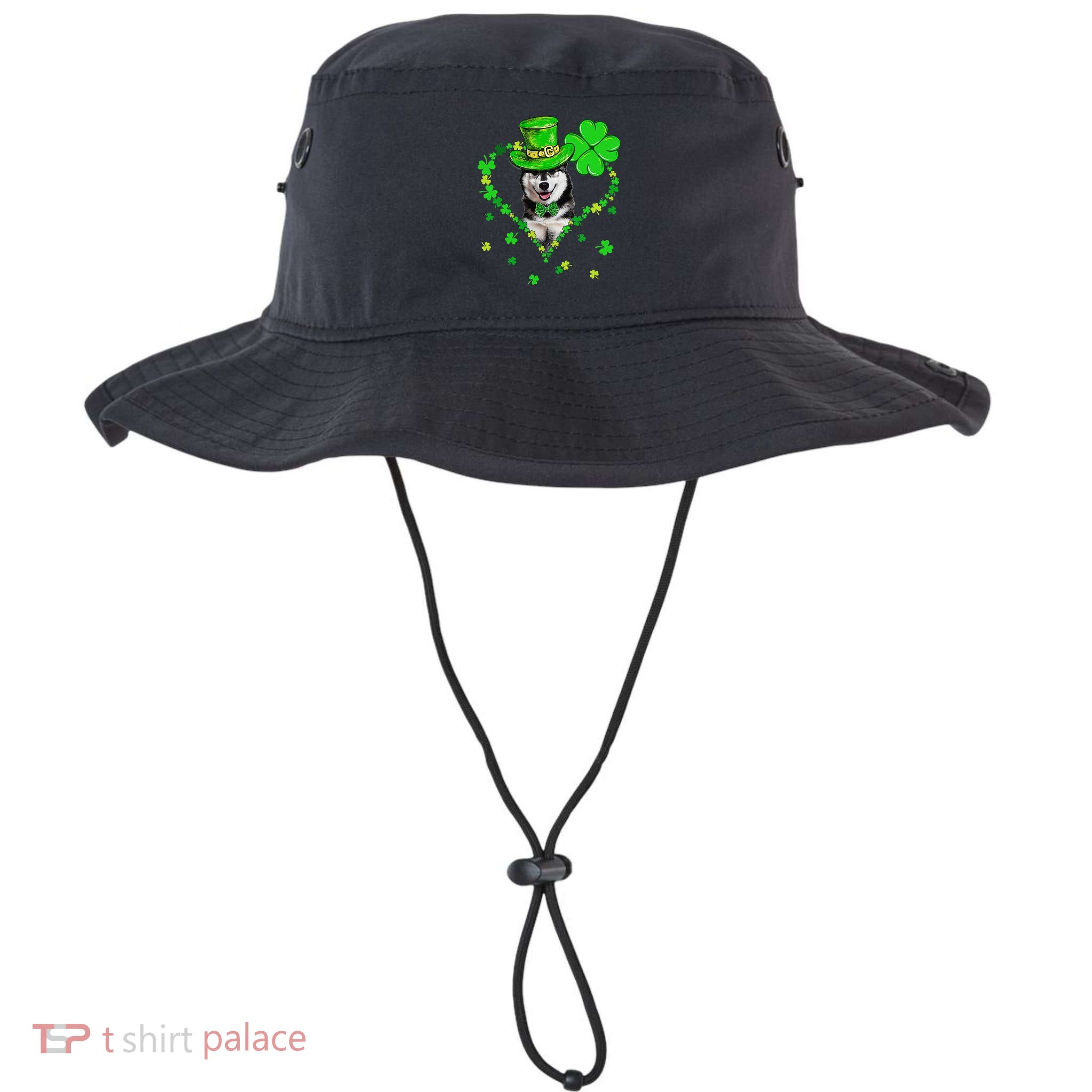 Cute Siberian Husky Saint Patrick's Day Dogs Dad Mom Bucket Hat