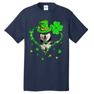 Cute Siberian Husky Saint Patrick's Day Dogs Dad Mom Tall T-Shirt