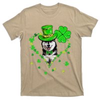 Cute Siberian Husky Saint Patrick's Day Dogs Dad Mom T-Shirt