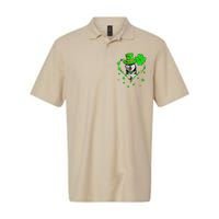 Cute Siberian Husky Saint Patrick's Day Dogs Dad Mom Softstyle Adult Sport Polo