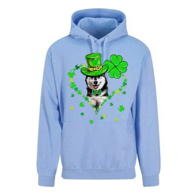 Cute Siberian Husky Saint Patrick's Day Dogs Dad Mom Unisex Surf Hoodie