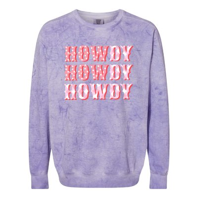 Cowgirl Shirt Howdy Howdy Colorblast Crewneck Sweatshirt