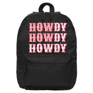 Cowgirl Shirt Howdy Howdy 16 in Basic Backpack