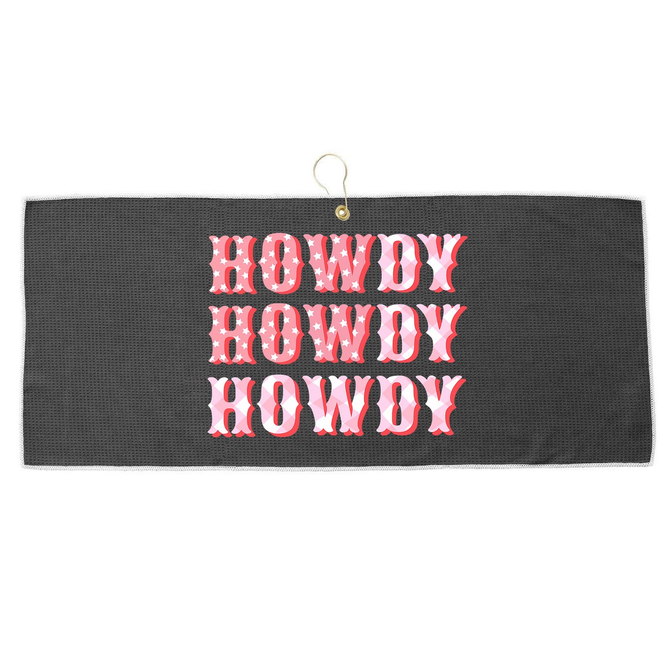 Cowgirl Shirt Howdy Howdy Large Microfiber Waffle Golf Towel