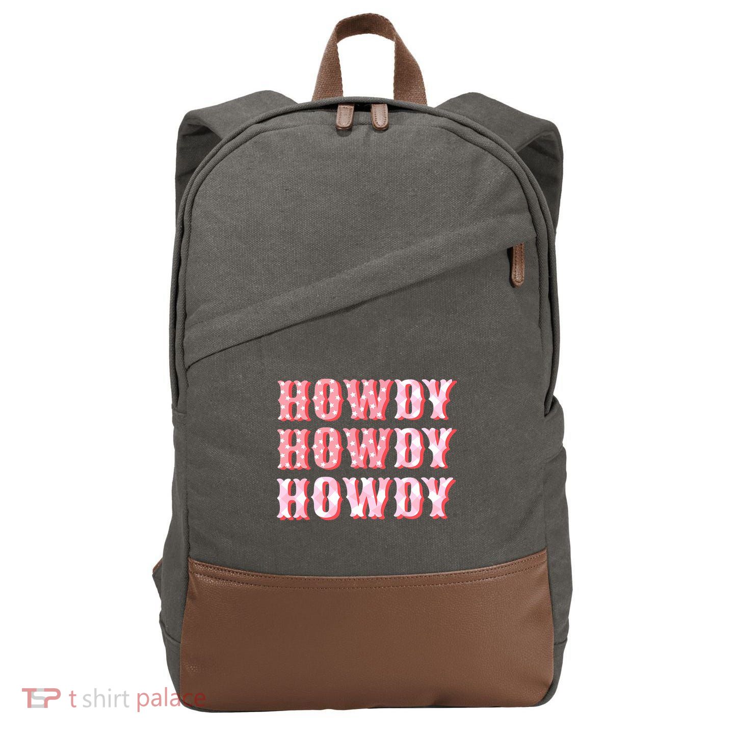Cowgirl Shirt Howdy Howdy Cotton Canvas Backpack