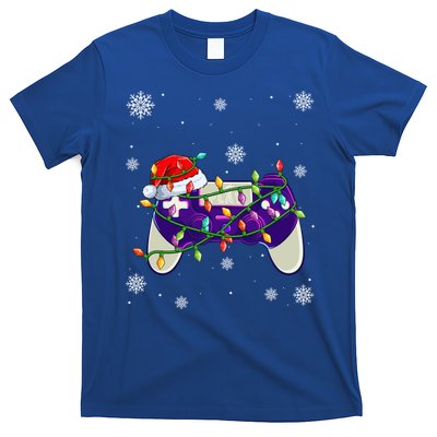 Christmas Santa Hat Video Gamer Controller Xmas Cute Gift T-Shirt