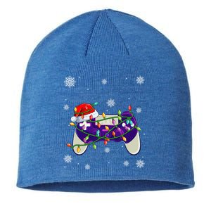 Christmas Santa Hat Video Gamer Controller Xmas Cute Gift Sustainable Beanie