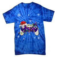 Christmas Santa Hat Video Gamer Controller Xmas Cute Gift Tie-Dye T-Shirt