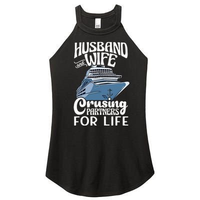 Cruise Ship Husband And Wife Cruising Partners For Life Women’s Perfect Tri Rocker Tank