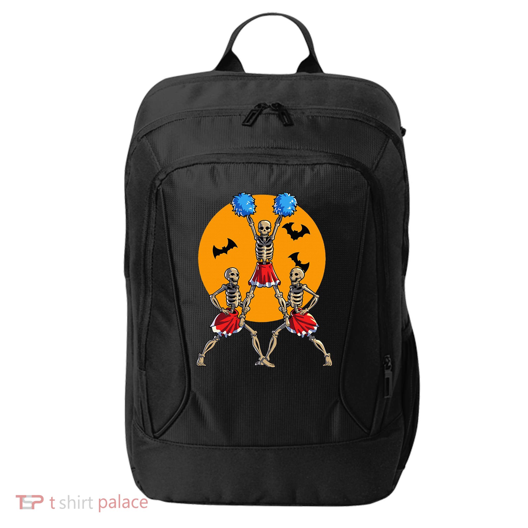 Cheerleading Skeleton Halloween Cheer Skeleton Cheerleader City Backpack