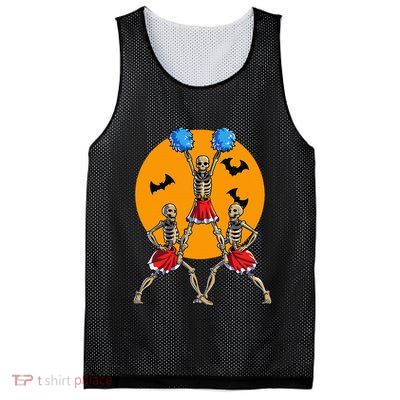 Cheerleading Skeleton Halloween Cheer Skeleton Cheerleader Mesh Reversible Basketball Jersey Tank