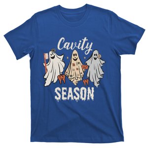 Cavity Season Halloween Funny Dental Ghosts And Toothbrush T-Shirt