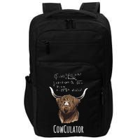 Cowculator Scottish Highland Cattle Animal Math Numbers Impact Tech Backpack