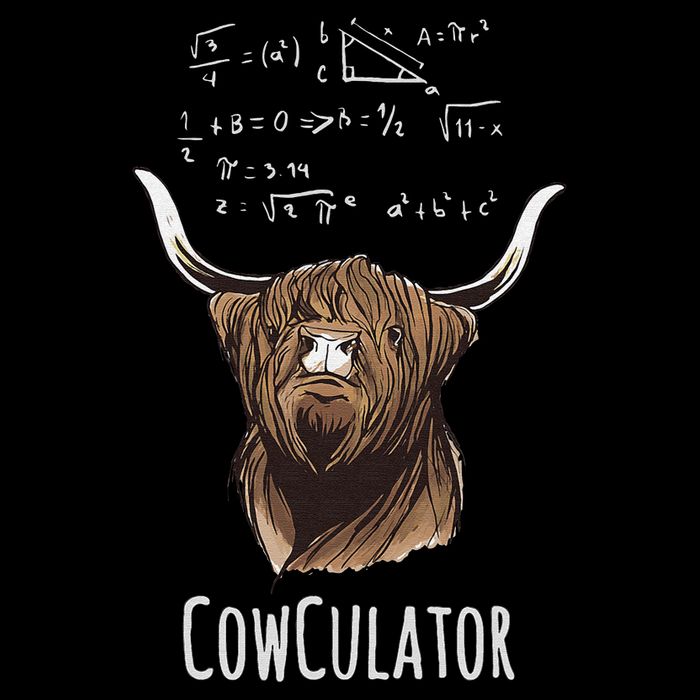 Cowculator Scottish Highland Cattle Animal Math Numbers Impact Tech Backpack