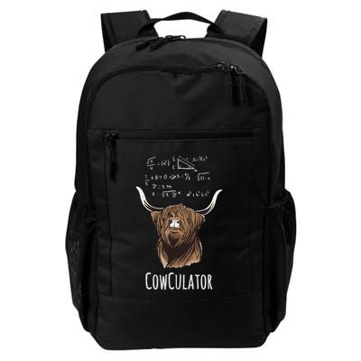 Cowculator Scottish Highland Cattle Animal Math Numbers Backpack