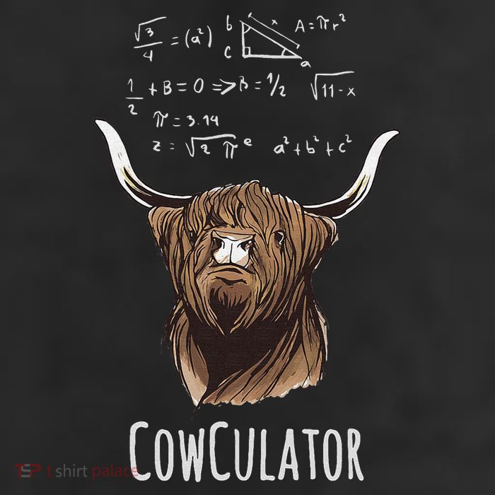 Cowculator Scottish Highland Cattle Animal Math Numbers 11oz C Handle Ceramic Mug