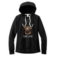 Cowculator Scottish Highland Cattle Animal Math Numbers Women's Fleece Hoodie