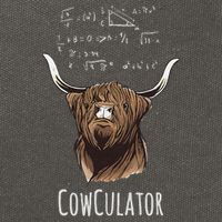 Cowculator Scottish Highland Cattle Animal Math Numbers Cotton Canvas Backpack