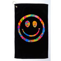 Colorful Super Happy Face Smiley Golf Towel