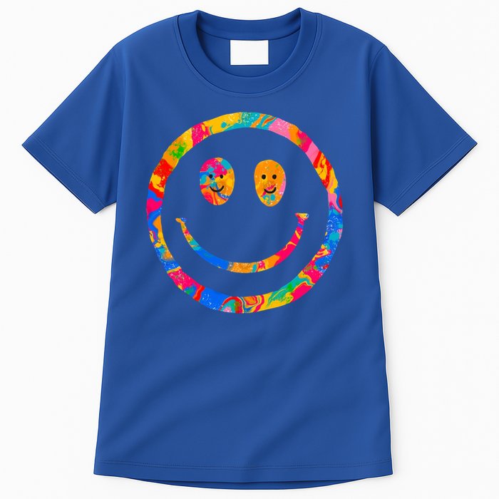 Colorful Super Happy Face Smiley Tall T-Shirt