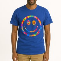 Colorful Super Happy Face Smiley Tall T-Shirt