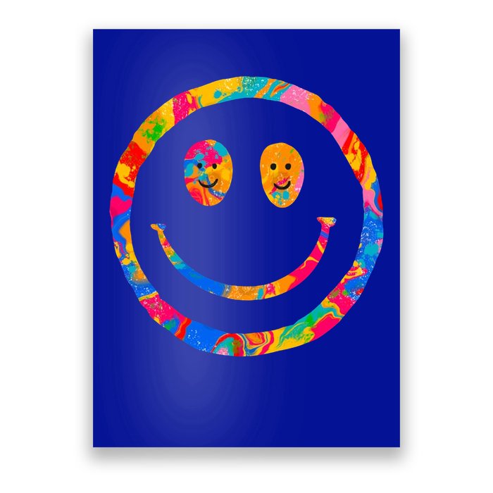 Colorful Super Happy Face Smiley Poster