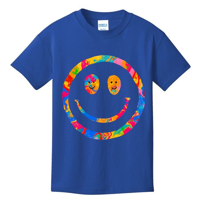 Colorful Super Happy Face Smiley Kids T-Shirt
