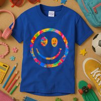 Colorful Super Happy Face Smiley Kids T-Shirt